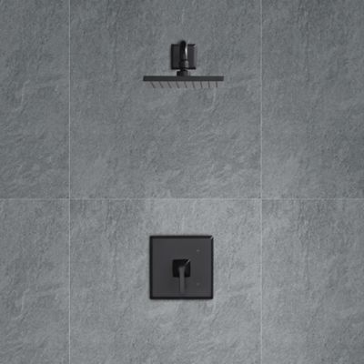 Image showing  Lotto Single Handle 1-Spray Shower Faucet 1.8 GPM with Pressure Balance, Anti Scald, Matte Black (Valve Included)