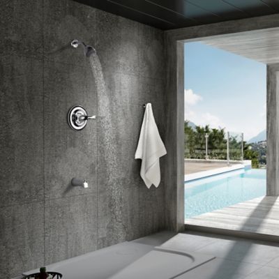 Image showing  Vantage Single Handle 1-Spray Tub and Shower Faucet 1.8 GPM, Pressure Balance, Polished Chrome (Valve Included)
