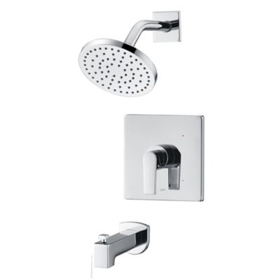 Ultra Faucets Dean Single Handle 1-Spray Tub and Shower Faucet 1.8 GPM with Pressure Balance, Polished Chrome (Valve Included)