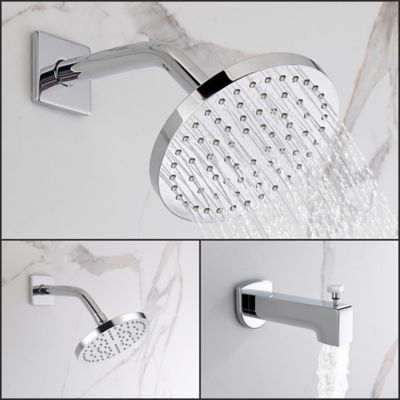 Image showing  Dean Single Handle 1-Spray Tub and Shower Faucet 1.8 GPM with Pressure Balance, Polished Chrome (Valve Included)