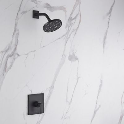 Image showing  Dean Single Handle 1-Spray Tub and Shower Faucet 1.8 GPM with Pressure Balance in. Matte Black (Valve Included)