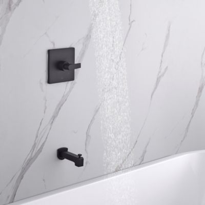 Image showing  Dean Single Handle 1-Spray Tub and Shower Faucet 1.8 GPM with Pressure Balance in. Matte Black (Valve Included)