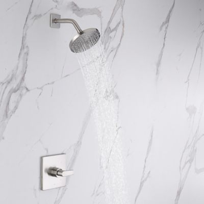 Image showing  Dean Single Handle 1-Spray Shower Faucet 1.8 GPM, Pressure Balance, Anti Scald, Brushed Nickel (Valve Included)