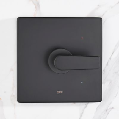 Image showing  Dean Single Handle 1-Spray Shower Faucet 1.8 GPM with Pressure Balance, Anti Scald in Matte Black (Valve Included)