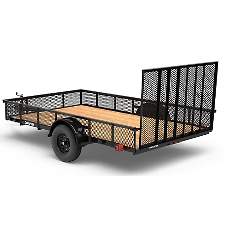 Carry-On Trailer 7 ft. x 12 ft. Mesh High Side Utility Trailer, 7X12GWHS16