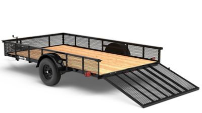 Image showing  7 ft. x 12 ft. Mesh High Side Utility Trailer, 2,040 lb. Max Capacity