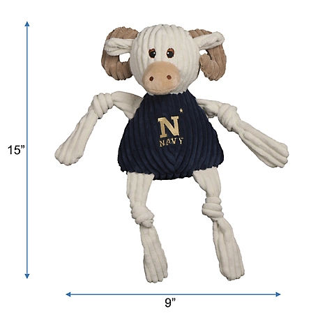 Hugglehounds NCAA U.S. Naval Academy - Bill the Goat Knottie Plush Dog Toy, Large