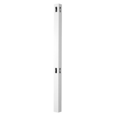 Outdoor Essentials Lafayette 4 in. x 4 in. x 74 in. White Routed Corner Post