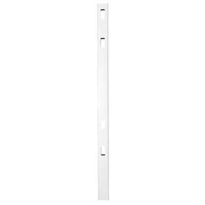 Outdoor Essentials Lafayette 4 in. x 4 in. x 98 in. 3-Hole White Routed Line Post