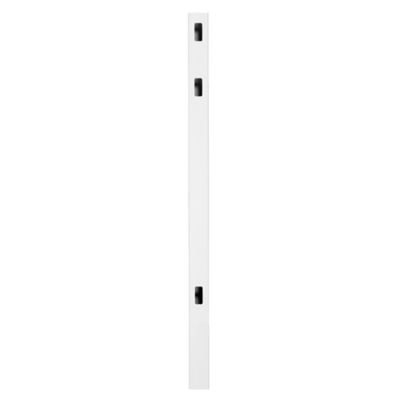 Outdoor Essentials Lafayette 4 in. x 4 in. x 98 in. 3-Hole White Routed End Post