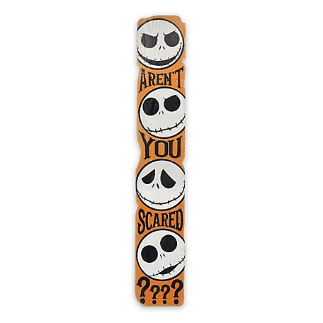 Disney The Nightmare Before Christmas Aren't You Scared Jack Skellington Vertical Porch Leaner Wood Wall Decor