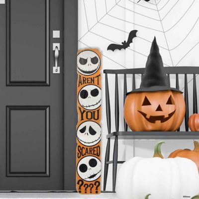 Image showing  The Nightmare Before Christmas Aren't You Scared Jack Skellington Vertical Porch Leaner Wood Wall Decor