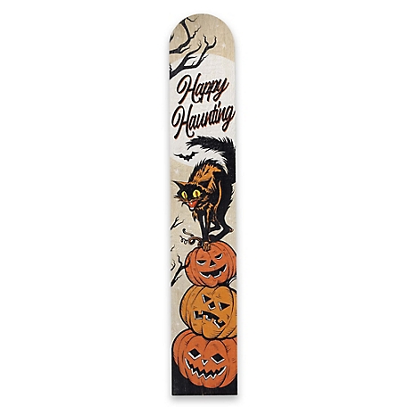 Open Road Brands Happy Haunting Halloween Vertical Porch Leaner Wood Wall Decor