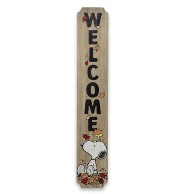 Peanuts Snoopy Welcome Fall Vertical Porch Leaner Wood Wall Decor