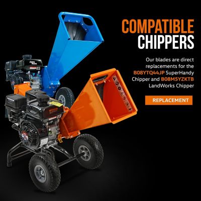 Image showing 5 th SuperHandy Replacement Blades for Wood Chipper TRI-GUO100