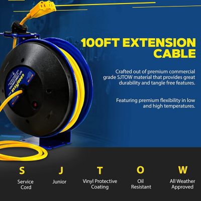 Image showing  100 ft. Indoor/Outdoor Cord Reel