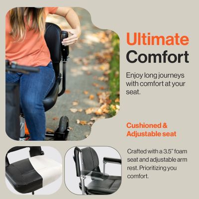 Image showing  Adult 3-Wheel Powered Folding Mobility Scooter