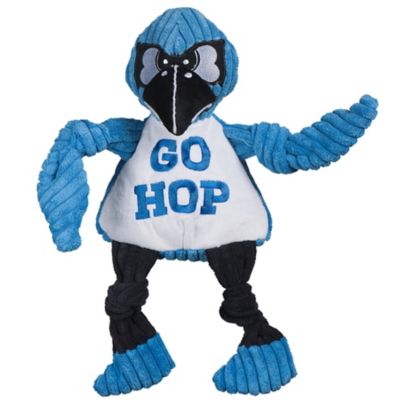 Hugglehounds NCAA Mascot Johns Hopkins University, Jay the Blue Jay Knottie Plush Dog Toy, Small