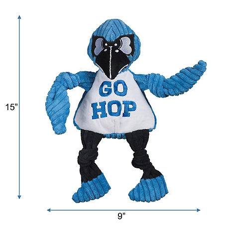 Hugglehounds NCAA Johns Hopkins University, Jay the Blue Jay Knottie Plush Dog Toy, Large