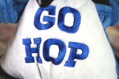 Image showing  NCAA Johns Hopkins University, Jay the Blue Jay Knottie Plush Dog Toy, Large