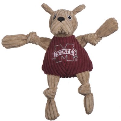Hugglehounds NCAA Mississippi State - Bully Bulldog Knottie Plush Dog Toy, Small
