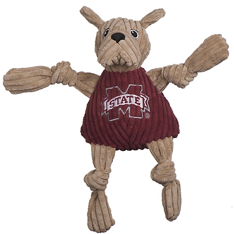 Hugglehounds NCAA Mississippi State Bully Bulldog Knottie Plush Dog Toy