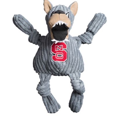 Hugglehounds NCAA North Carolina State University, Mr. Wuf Knottie Plush Dog Toy, Small