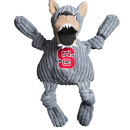 Hugglehounds NCAA North Carolina State Mr. Wuf Knottie Plush Dog Toy