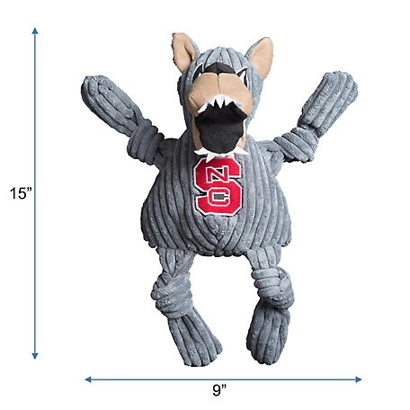Hugglehounds NCAA North Carolina State - Mr. Wuf Knottie Plush Dog Toy, Large