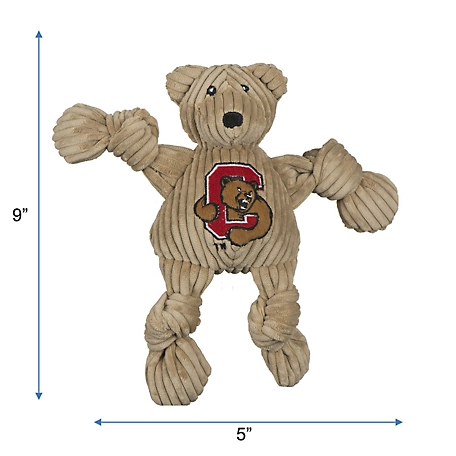 Hugglehounds NCAA Cornell University - Big Red Bear Knottie Plush Dog Toy, Small
