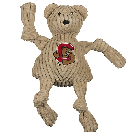 Hugglehounds NCAA Cornell University Big Red Bear Knottie Plush Dog Toy