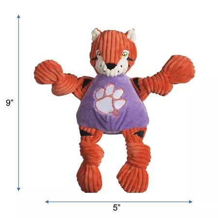 Hugglehounds NCAA Clemson University - The Tiger Knottie Plush Dog Toy Small Dog Plush Toys