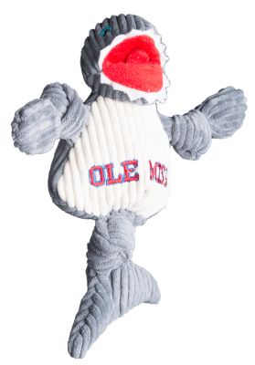 Image showing  NCAA Ole Miss (U. of Mississippi), Tony Land Shark Knottie Plush Dog Toy, Small