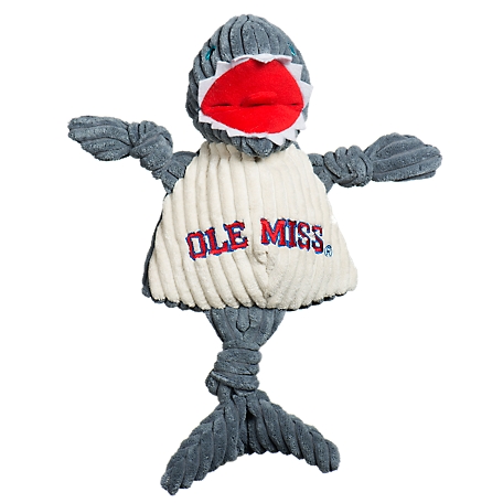 Hugglehounds NCAA Ole Miss (U. of Mississippi) Tony Landshark Knottie Plush Dog Toy