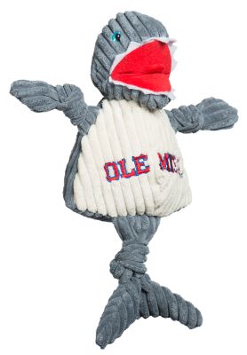 Image showing  NCAA Ole Miss (U. of Mississippi), Tony Land Shark Knottie Plush Dog Toy, Large