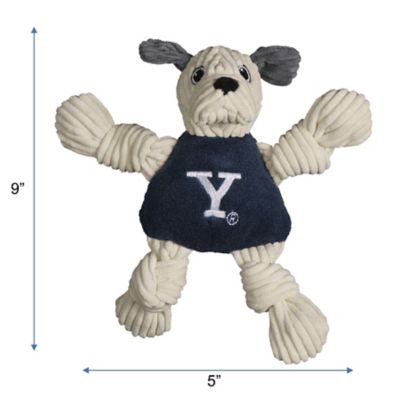 Hugglehounds NCAA Yale University, Handsome Dan Knottie Plush Dog Toy, Small