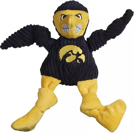 Hugglehounds NCAA University of Iowa - Herky the Falcon Knottie Plush Dog Small Dog Plush Toys