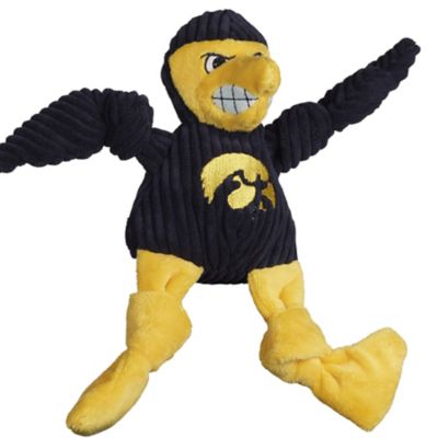 Image showing  NCAA University of Iowa - Herky the Hawk Knottie Plush Dog Toy, Small