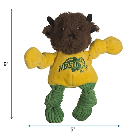 Hugglehounds NCAA North Dakota State University Thundar Knottie Plush Dog Toy