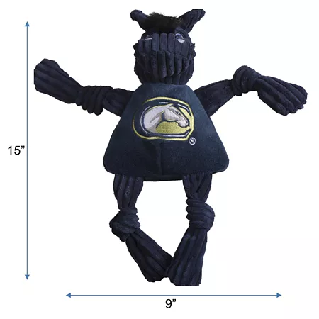 Hugglehounds NCAA University of California Davis - Gunrock the Mustang Knottie Plush Dog Toy Large Dog Plush Toys