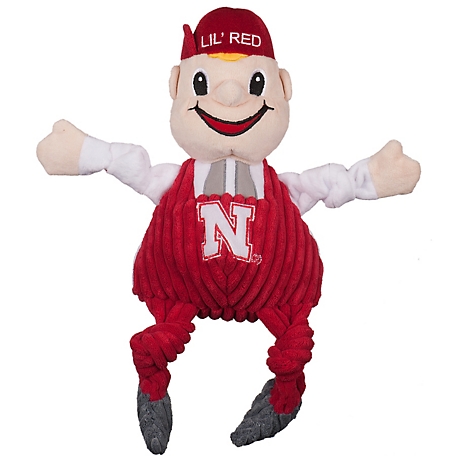 Hugglehounds NCAA University of Nebraska Lil Red Knottie Plush Dog Toy