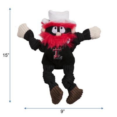 Hugglehounds NCAA Texas Tech Raider Red Knottie Plush Dog Toy