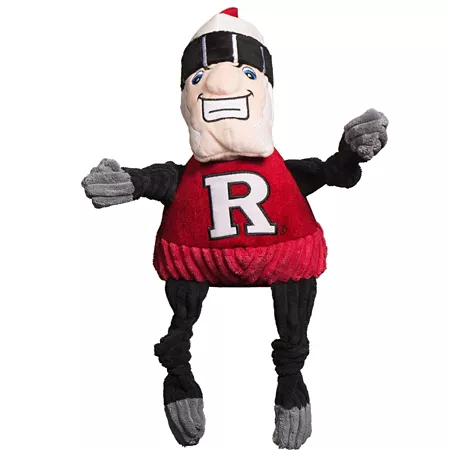 Hugglehounds NCAA Rutgers University - Scarlet Knight Knottie Plush Dog Toy Small Dog Plush Toys