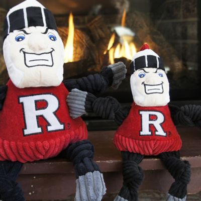 Image showing  NCAA Rutgers University - Scarlet Knight Knottie Plush Dog Toy, Large