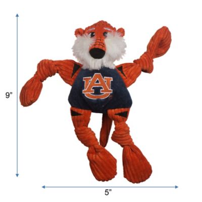 Hugglehounds NCAA Auburn University - Aubie the Tiger Knottie Plush Dog Toy, Small