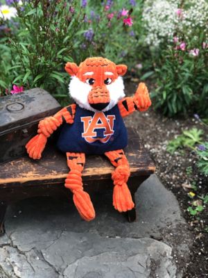 Image showing  NCAA Auburn University - Aubie the Tiger Knottie Plush Dog Toy, Small