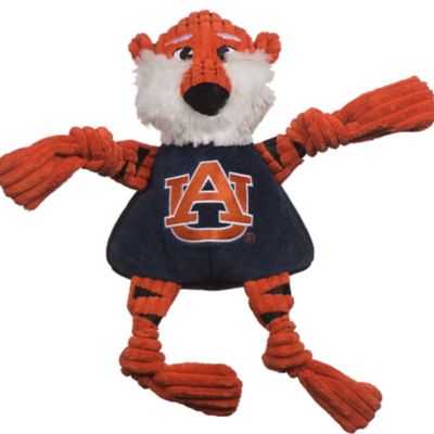 Hugglehounds NCAA Auburn University - Aubie the Tiger Knottie Plush Dog Toy, Large