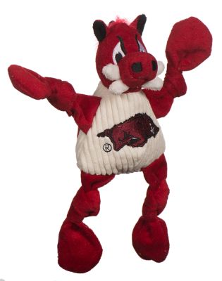 Image showing  NCAA University of Arkansas - Tusk the Razorback Knottie Plush Dog Toy, Small