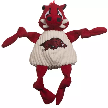 Hugglehounds NCAA University of Arkansas - Tusk the Razorback Knottie Plush Dog Toy Large Dog Plush Toys