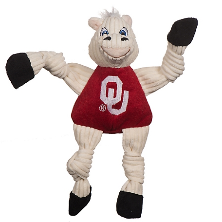 Hugglehounds NCAA University of Oklahoma Sooner Knottie Plush Dog Toy